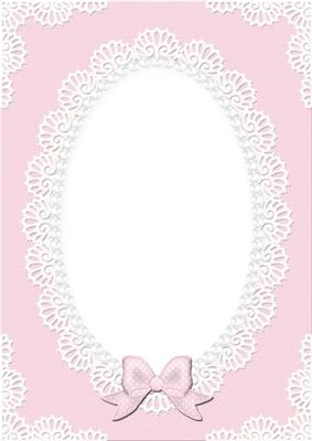 A4 Pearls and Lace Card Front