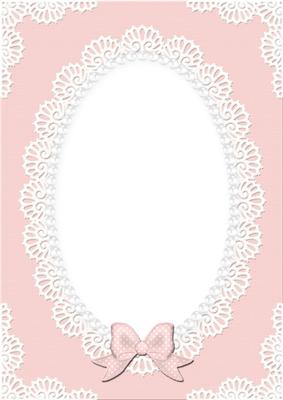 A4 Pearls and Lace Card Front