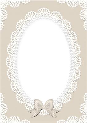 A4 Pearls and Lace Card Front