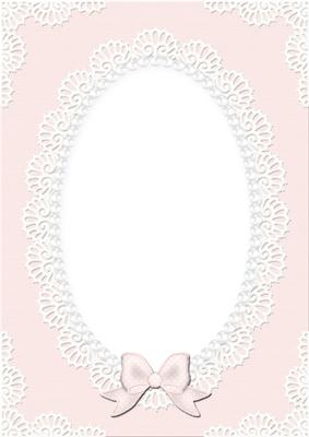 A4 Pearls and Lace Card Front