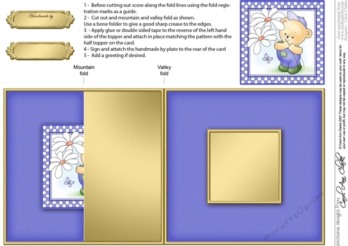 Roberts Flowers No-hole Fold Back Card