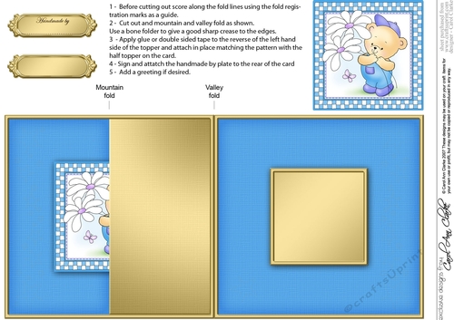 Roberts Flowers No-hole Fold Back Card