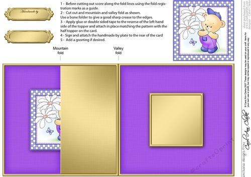 Roberts Flowers No-hole Fold Back Card