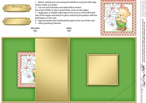 Roberts Flowers No-hole Fold Back Card