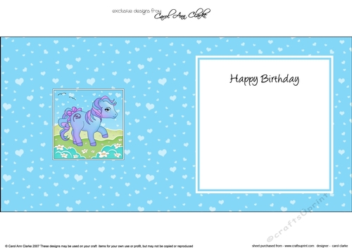 My Cute Little Pony square landscape insert