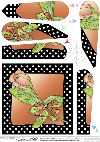 Single Rose - Fan Pyramage Topper