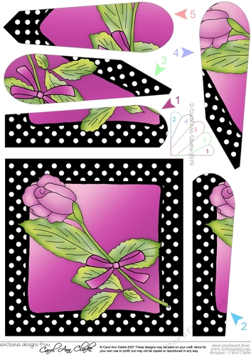 Single Rose - Fan Pyramage Topper