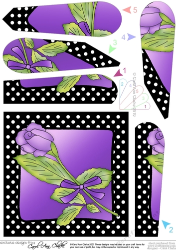 Single Rose - Fan Pyramage Topper