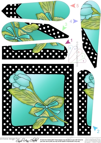 Single Rose - Fan Pyramage Topper