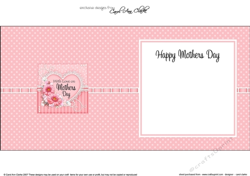 Mothers Day Flowers, Lace & Pearls square landscape insert