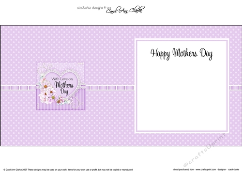 Mothers Day Flowers, Lace & Pearls square landscape insert