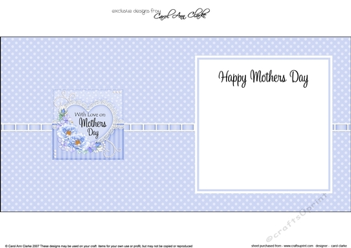 Mothers Day Flowers, Lace & Pearls square landscape insert