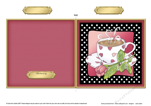 Coffee Time - Quick Cut and Fold Card 