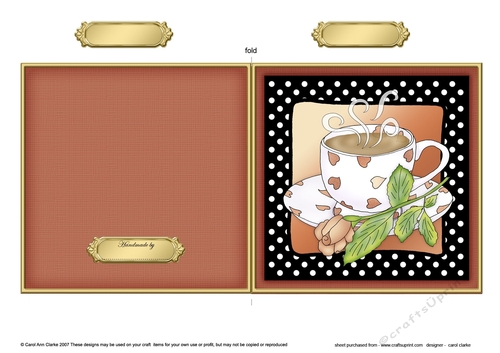 Coffee Time - Quick Cut and Fold Card 