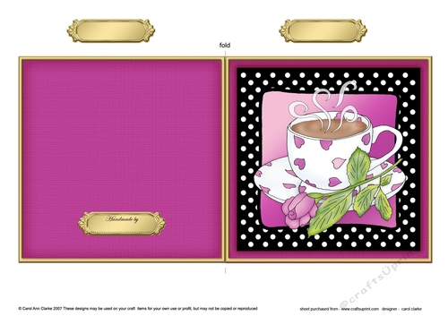 Coffee Time - Quick Cut and Fold Card 