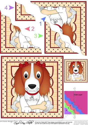 Wavey Corner Stacker - Cute Little Springer Spaniel Dog