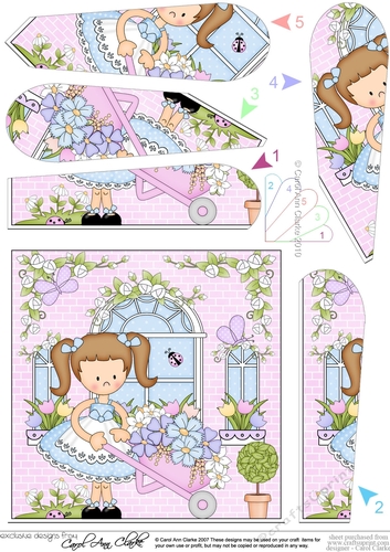 Rose Cottage Girlz Fan Pyramage Topper