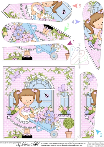 Rose Cottage Girlz Fan Pyramage Topper