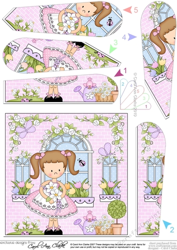 Rose Cottage Girlz Fan Pyramage Topper