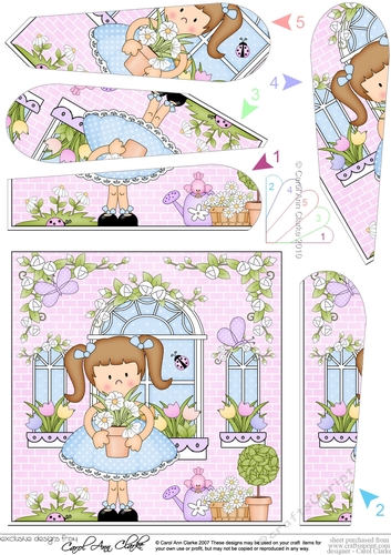 Rose Cottage Girlz Fan Pyramage Topper