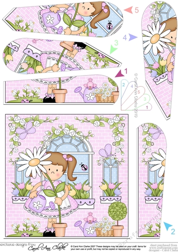 Rose Cottage Girlz Fan Pyramage Topper