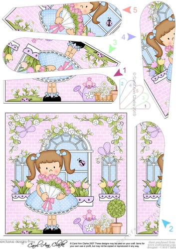 Rose Cottage Girlz Fan Pyramage Topper