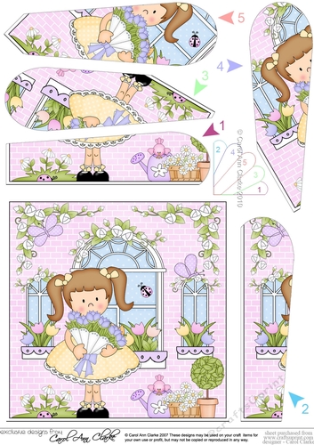 Rose Cottage Girlz Fan Pyramage Topper