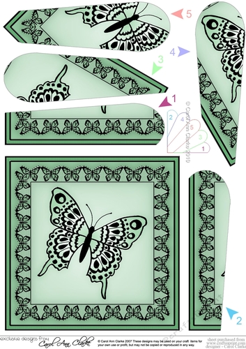 Big Butterfly Fan Pyramage Topper
