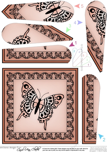 Big Butterfly Fan Pyramage Topper