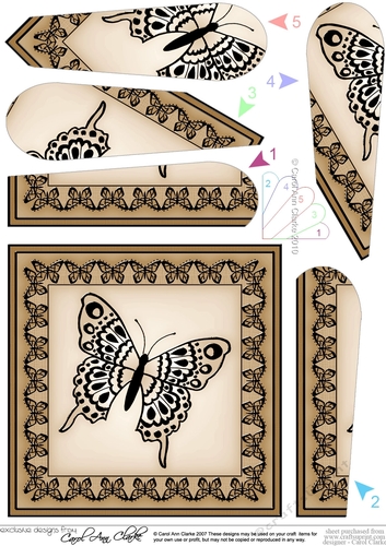 Big Butterfly Fan Pyramage Topper