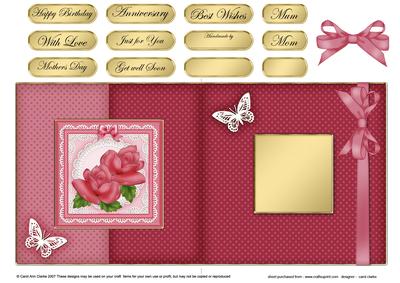 Just Roses Fold Back Card