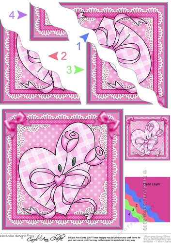 Lovin Heart - Wavy Corner side stacker Topper