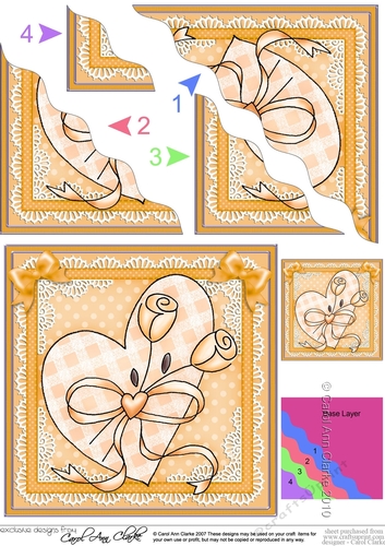 Lovin Heart - Wavy Corner side stacker Topper
