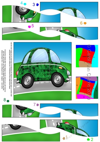 Funky Car with Graffiti - Wavy Spiral Side Stacker