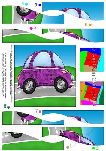 Funky Car with Graffiti - Wavy Spiral Side Stacker