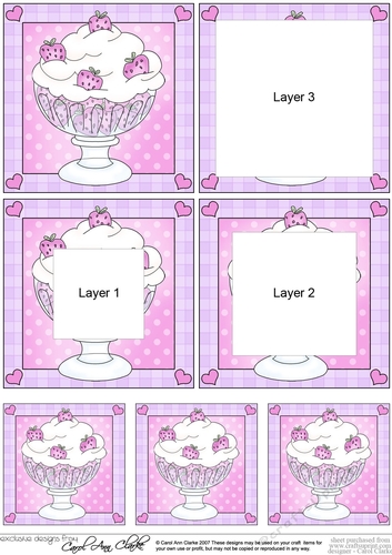 Sweet Treats Strawberries & Cream-  Tunnel Topper