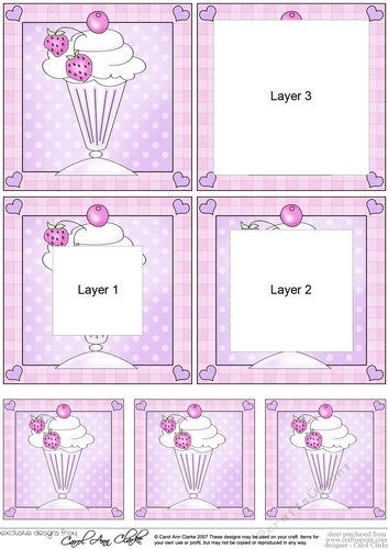 Sweet Treats Strawberry Sundae -  Tunnel Topper