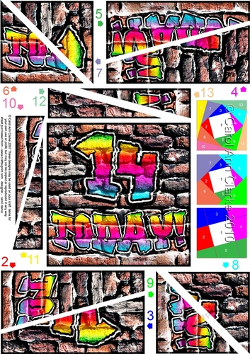 14 Today! - Graffiti Twisted Spiral Side Stacker
