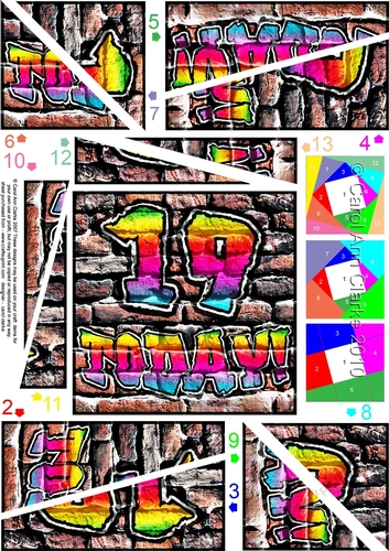 19 Today! - Graffiti Twisted Spiral Side Stacker