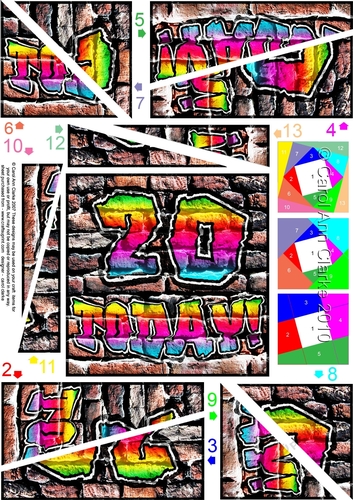 20 Today! - Graffiti Twisted Spiral Side Stacker