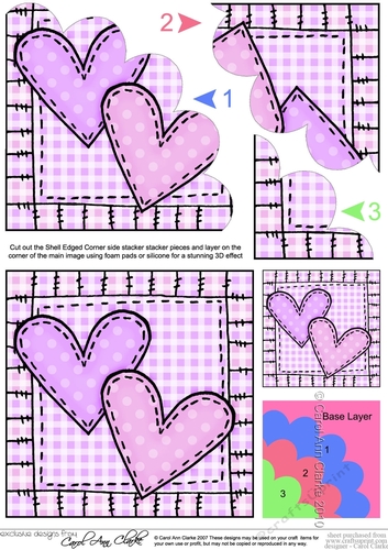 Baby Hearts - Shell Edged Corner side stacker