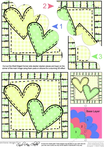 Baby Hearts - Shell Edged Corner side stacker