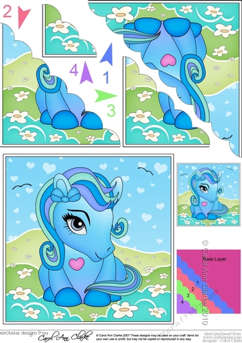 Cute Little Pony Scalloped Corner Stacker