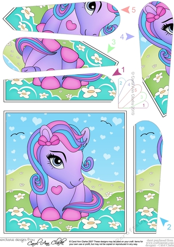 Cute Little Pony Fan Pyramage Topper