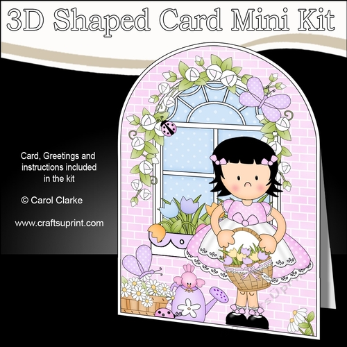 3D Shaped Card  Kit - Country Cottage Girlz Suzi