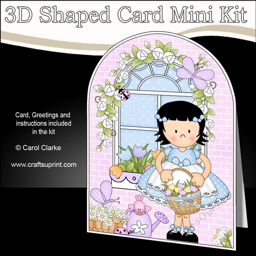 3D Shaped Card  Kit - Country Cottage Girlz Suzi