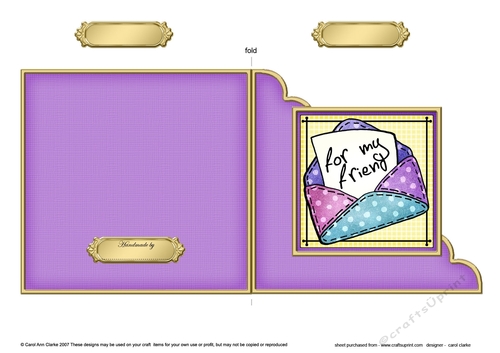 For my Friend - Cut and Fold Corner Card 