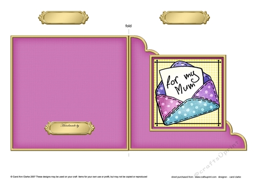 For my Mum - Cut and Fold Corner Card 