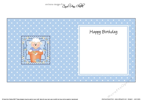 Flower Pot Friends Cute Little Lamb square landscape insert