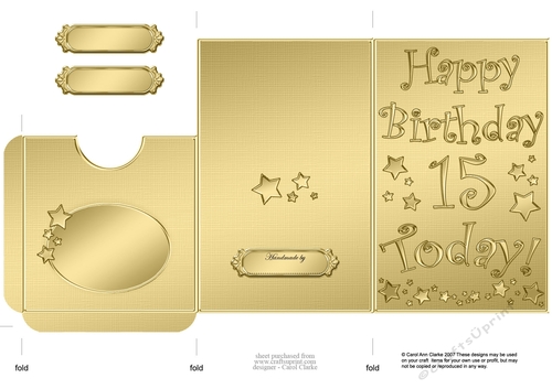Elegant Metallic 15th Birthday Lottery Wallet Card